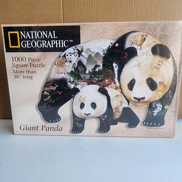 National Geographic Giant Panda 1000 Piece Jigsaw Puzzle NEW SEALED 38" Long - Picture 1 of 3